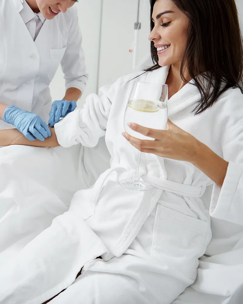 IV Drip service at SAS Aesthetica Clinic, Al Garhoud Dubai